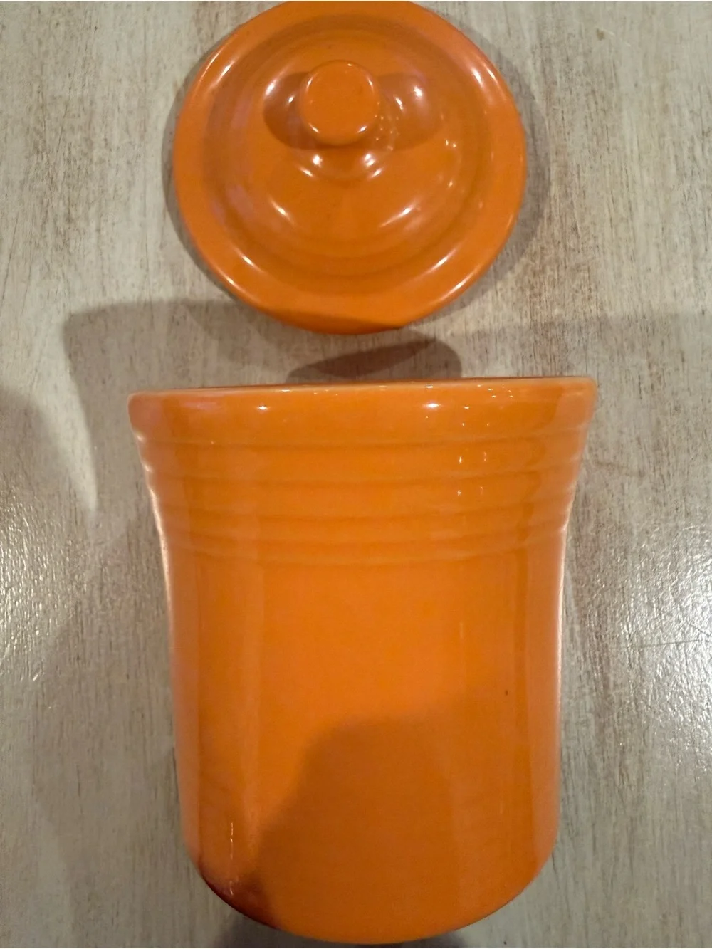 Fiesta Tangerine Sugar / Small Canister with Lid